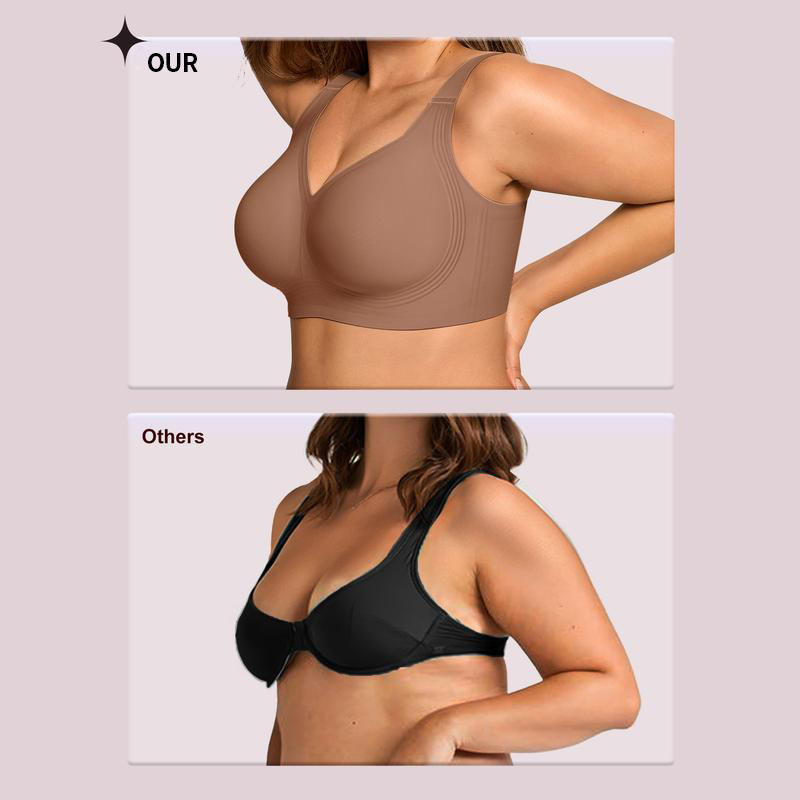 Full coverage wireless bra